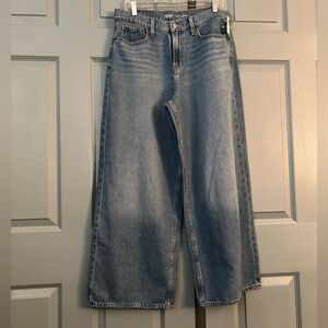 Baggy Wide Leg High-Rise Drapey Denim.